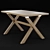 Eucalyptus Wood Chiara Table: Indoor/Outdoor 140 cm 3D model small image 10