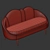 Elegant Ether Settee Sofa: Jonathan Adler 3D model small image 2