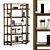 Tecninova Library 4225: Stylish Leather-Metal Bookshelf 3D model small image 1