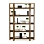 Tecninova Library 4225: Stylish Leather-Metal Bookshelf 3D model small image 3