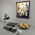 Elegant Black & Yellow Decor Set 3D model small image 2