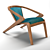Portuguese Roots Chair in Wood & Fabric 3D model small image 4