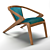 Portuguese Roots Chair in Wood & Fabric 3D model small image 5