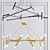 Elegant Petite & Pentagone Chandeliers 3D model small image 1