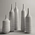 Modern Concrete Decor Vases Set 3D model small image 3