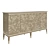 Radiant Koto Wood Buffet with Champagne Shimmer 3D model small image 2