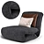 Velvet Lounge Armchair: Versatile and Luxurious 3D model small image 1