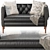 Elegant Vanves Chesterfield Settee 3D model small image 3