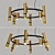 Gold Reactive Designer Chandelier 3D model small image 1