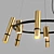 Gold Reactive Designer Chandelier 3D model small image 2