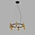 Gold Reactive Designer Chandelier 3D model small image 3