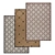 High-Quality Carpets Set 3D model small image 1