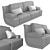 Luxury FENDI Sofa: Elegant Comfort 3D model small image 1