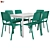 MELTORP THEODORES: Green Chair, White Table 3D model small image 1