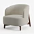 Elegant Porada Copine Wood Armchair 3D model small image 4