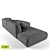 Stone Modular Sofa: Stylish & Spacious 3D model small image 4