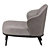 Elegant Leslie Armchair by Minotti 3D model small image 4