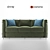 Modern Green Sofa LC2: 2015 Version 3D model small image 1