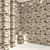 Vintage Brick Accent Wall 3D model small image 2