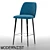 Pollok Wood CF Bar Stool: Customizable & Stylish 3D model small image 1