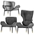 Elegant Jorgen Arm Chair 3D model small image 1