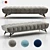 Chic Velvet Upholstered Bench 3D model small image 1