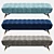 Chic Velvet Upholstered Bench 3D model small image 2