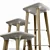 Scandinavian Eames-inspired Stools 3D model small image 3