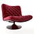 Elegant Marilyn Velvet Chair 3D model small image 5