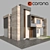 Contemporary Villa with Stone & Concrete 3D model small image 12