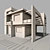 Contemporary Villa with Stone & Concrete 3D model small image 13