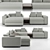 Luxury Fendi Casa Sofa: Belt Tight 3D model small image 2