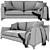 Modern Floyd Sofa Set: Perfect for Mr. & Mrs. 3D model small image 2