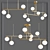 Modern Copper LED Chandelier 3D model small image 2