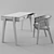 VOX Concept Desk & Uni Chair: Modern White Furniture 3D model small image 3