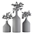 Elegant Blossom Vase Bouquet 3D model small image 3