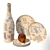Handcrafted Decoupage Decorative Bottle 3D model small image 1