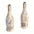 Handcrafted Decoupage Decorative Bottle 3D model small image 5