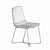  Modern Upholstered Dining Chair 3D model small image 4