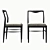 Colette Oak Dining Chair 3D model small image 3