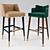 Mezzo Collection Bar Stools 3D model small image 1