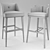 Mezzo Collection Bar Stools 3D model small image 5