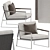 Luxury Daytona Armchair: Italian Elegance in Every Detail 3D model small image 1