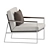 Luxury Daytona Armchair: Italian Elegance in Every Detail 3D model small image 3