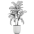 Exotic Dieffenbachia Plant in White Vase 3D model small image 5