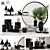 Sleek Bathroom Essentials Set 3D model small image 1