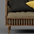 Modern Wood and Fabric Love Seat 3D model small image 4