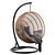Bohemian Woven Egg Chair 3D model small image 1