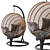 Bohemian Woven Egg Chair 3D model small image 2