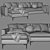 Sleek Nova Left Sectional Sofa 3D model small image 4